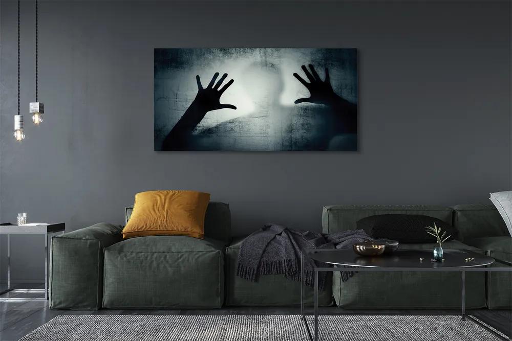 Tablouri canvas Shadow mâinile și în formă de cap