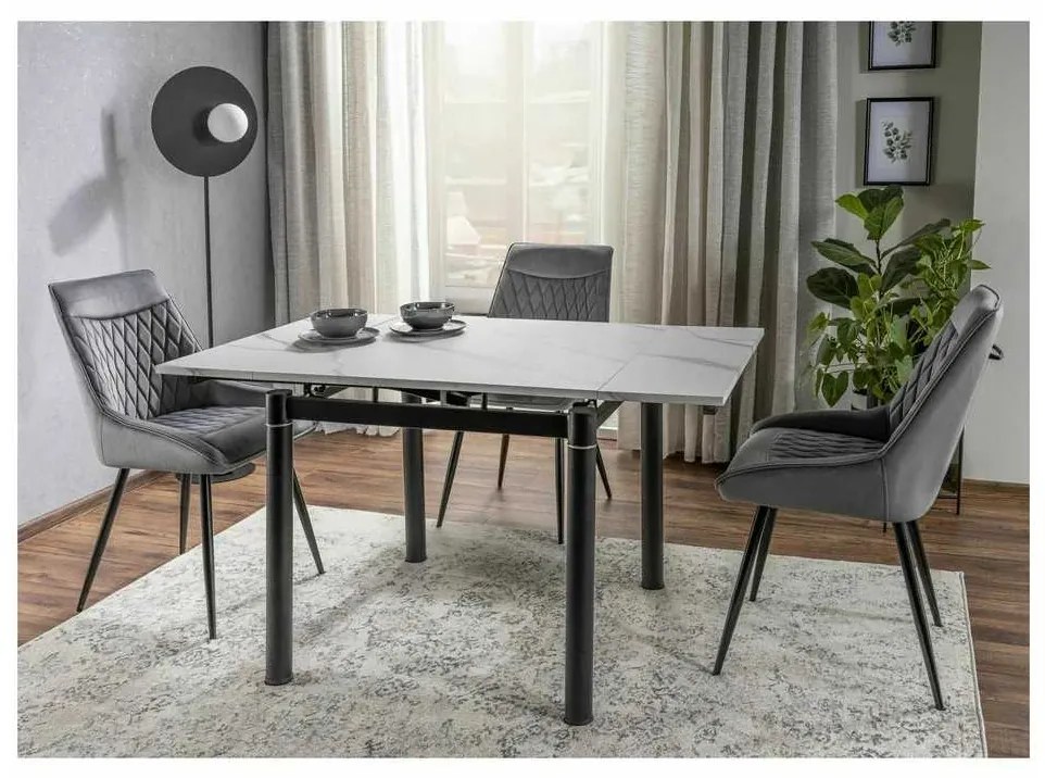 Scaun de bucătărie Misty Velvet, gri