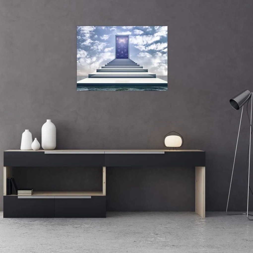 Tablou pe sticlă - Călătorie într-o altă dimensiune (70x50 cm)