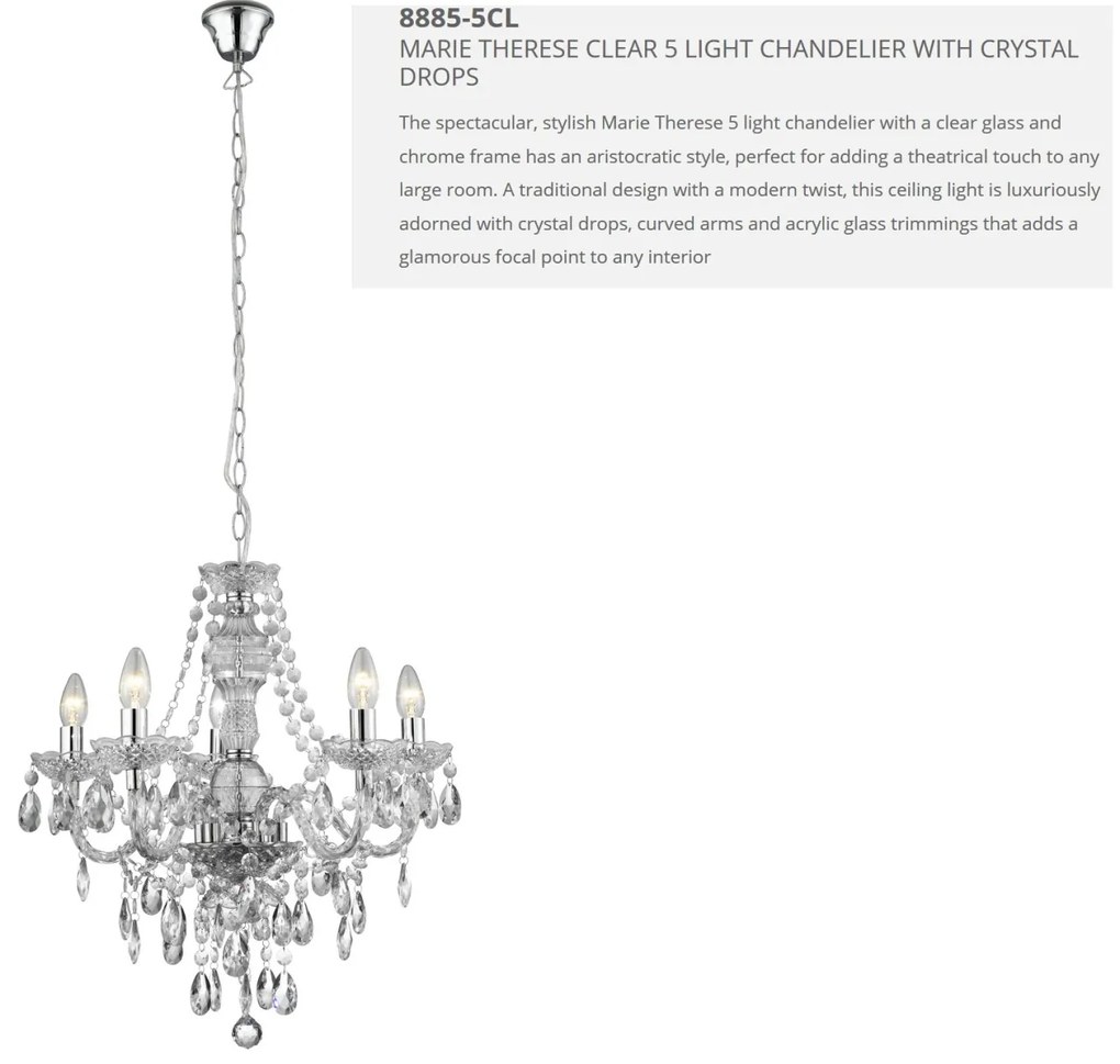 Candelabru stil clasic Marie Therese 5L 8885-5CL SRT