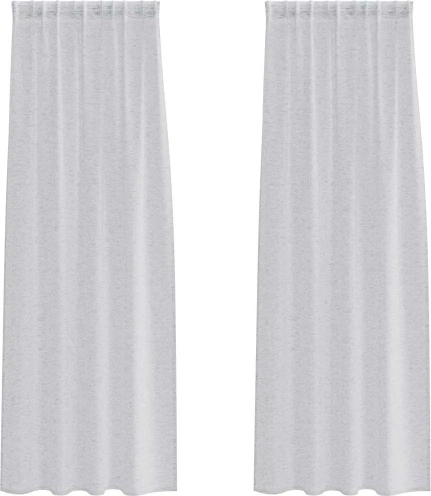 vidaXL Cortină din Voile 2 pcs Gri deschis 225 x 140 cm Poliester