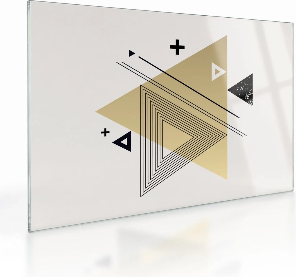 Tablou pe sticlă - Forme geometrice N⁰4 (70x50 cm)