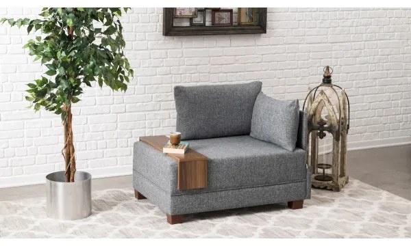 Fotoliu de colț TULA, gri, orientare dreaptă