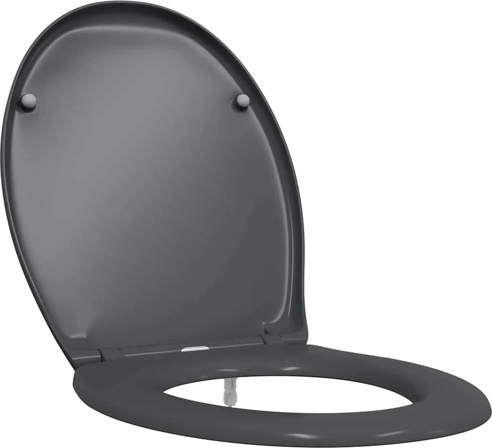 vidaXL Capacul de toaletă Antracit 47 x 37 x 4 cm Duroplast