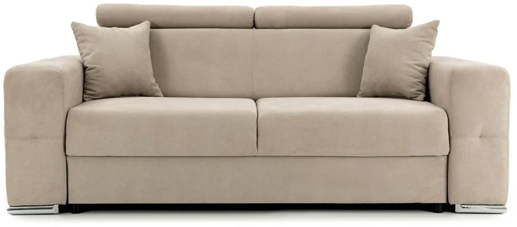 Canapea Fixă 2 locuri BELLAGIO, cu tetiere reglabile, 205x100x100 cm, Bej-Enjoy