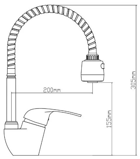 Set haaus Karo, Antracit/Alb, 80 x 50 x 80 cm, Chiuveta Inox, Cuva dreapta, Baterie Flexibila