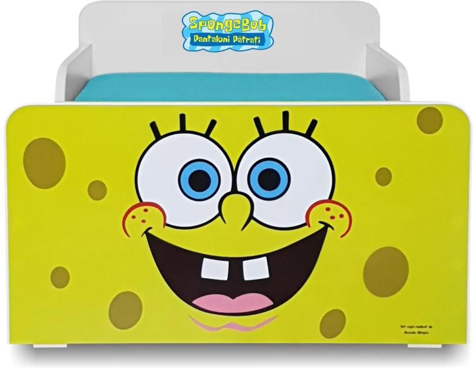 Pat copii  Sponge Bob 2-12 ani cu saltea cadou