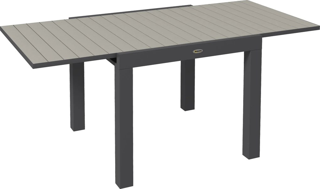 Masă extensibilă pentru terasă Outsunny, cu 4-6 locuri, 81-162 cm | Aosom Romania