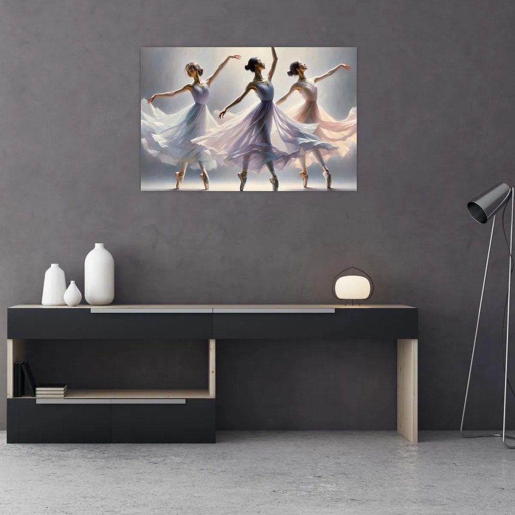 Tablou - Trei balerine (90x60 cm)