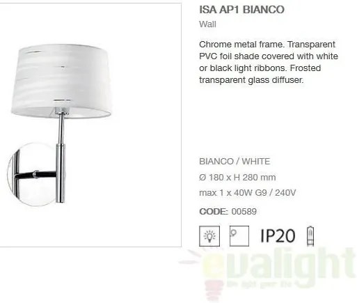 Aplica de perete moderna, ISA AP1 000589