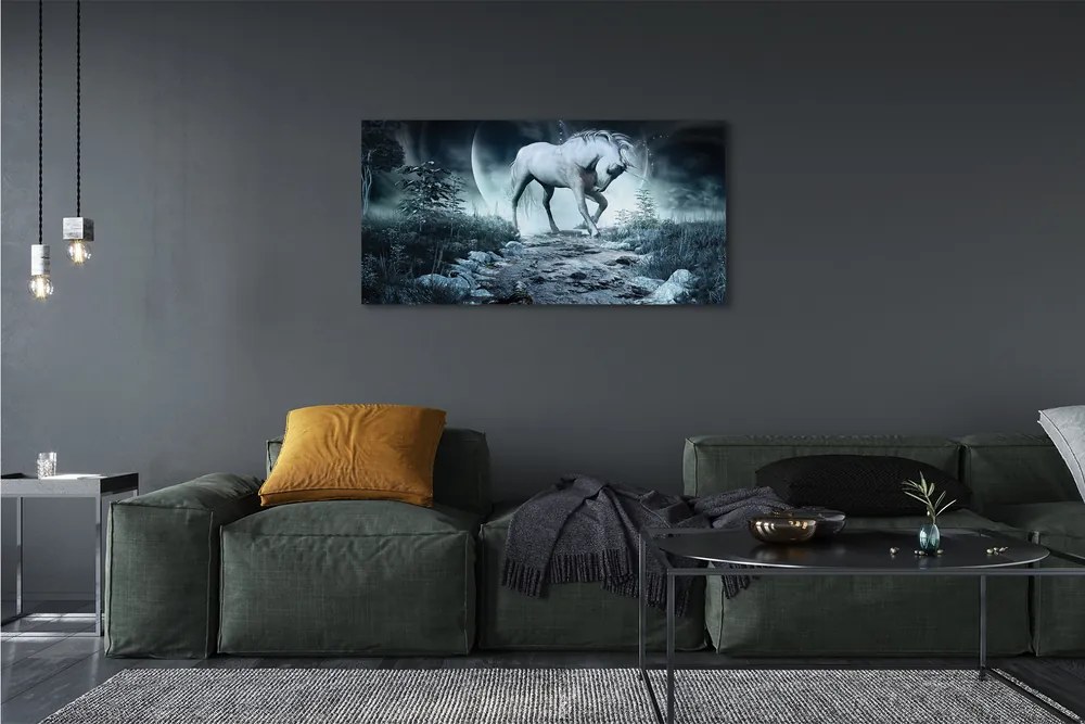 Tablouri canvas Forest Unicorn Moon