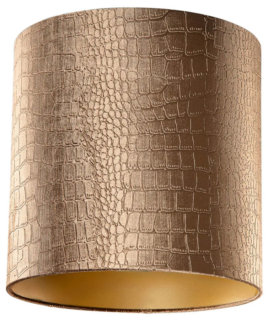 Abajur din catifea cu design de crocodil și interior auriu 40/40/40