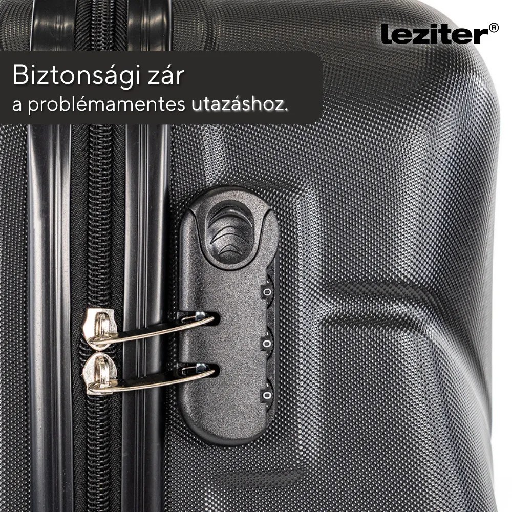 TraveLux Max II gurulós bőrönd szett fekete