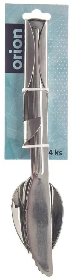 Tacâmuri argintii din oțel inoxidabil 4 buc. KEMP – Orion