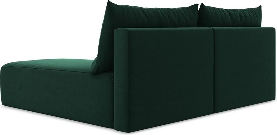 Colțar verde închis extensibil/cu spațiu de depozitare cu tapițerie din catifea (cu colț pe partea dreaptă/cu șezlong) Kalena – Makamii