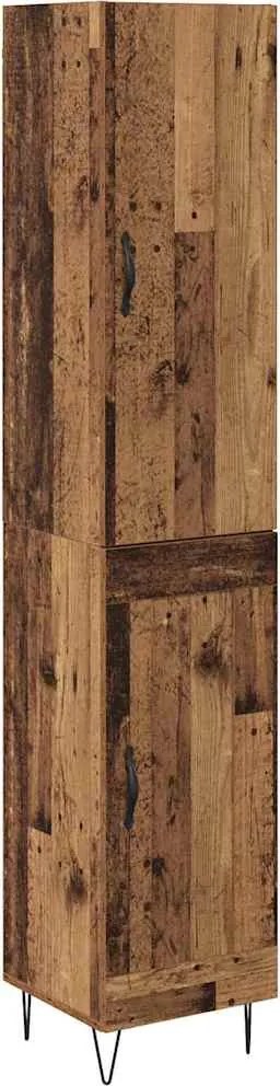 vidaXL Bufet Lemn Vechi 34,5 x 34 x 90 cm Lemn compozit