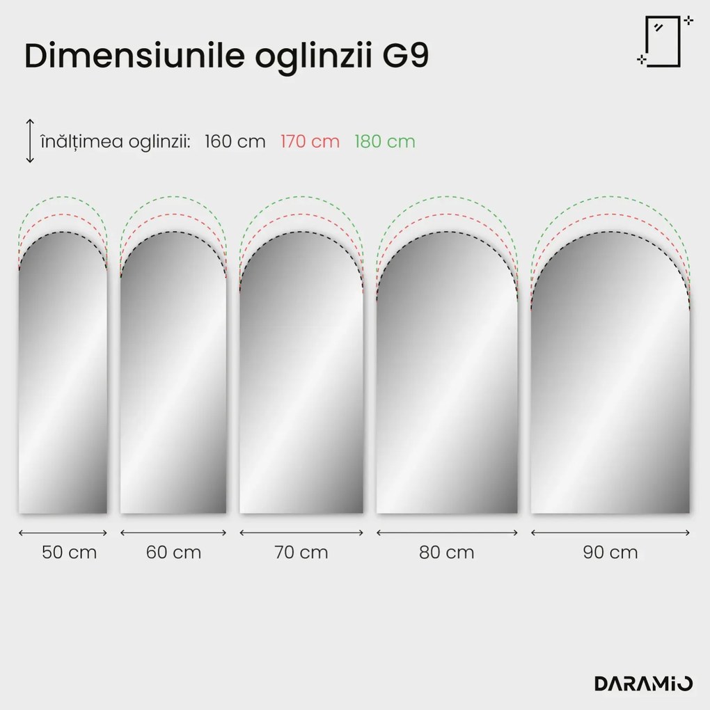 Oglindă atipică cu iluminare LED G9