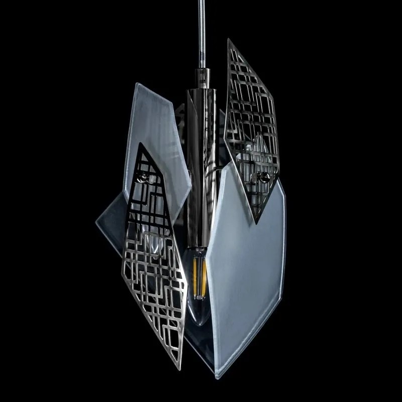 Lustra cu 3 pendule moderna design LUX realizata manual POLYGON