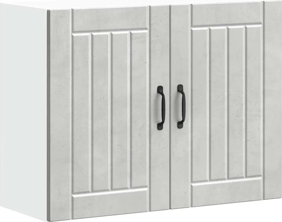 vidaXL Dulap de bucătărie „Lucca” Lemn prelucrat gri beton