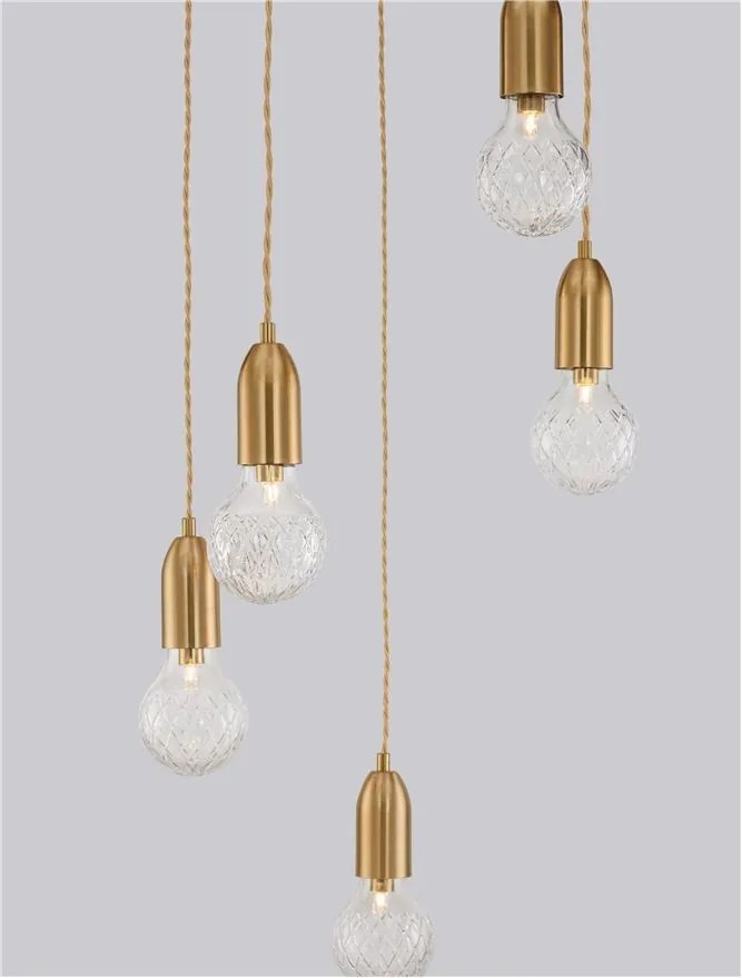 Lustra moderna cu 5 pendule design minimalist VEDA