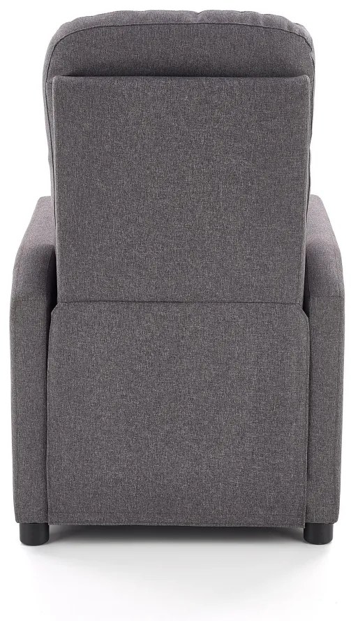 Fotoliu recliner Felipe stofa gri H103 cm