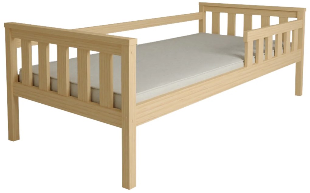 Pat pentru copii MONTY 90 x 200 cm, pin Saltea: Saltea Somnia 18 cm, Somiera: cu somiera din lamele