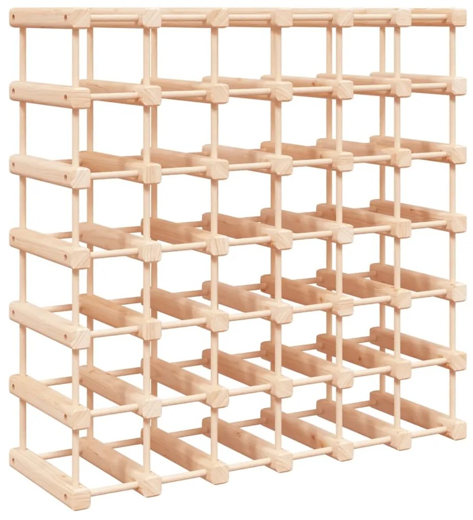 vidaXL Raft de vin pentru 42 sticle, 68,5x23x68,5 cm, lemn masiv pin