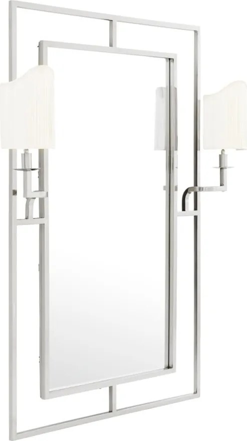 Oglinda cu iluminat decorativa LUX clasic Astaire argintiu/ alb 109312 HZ