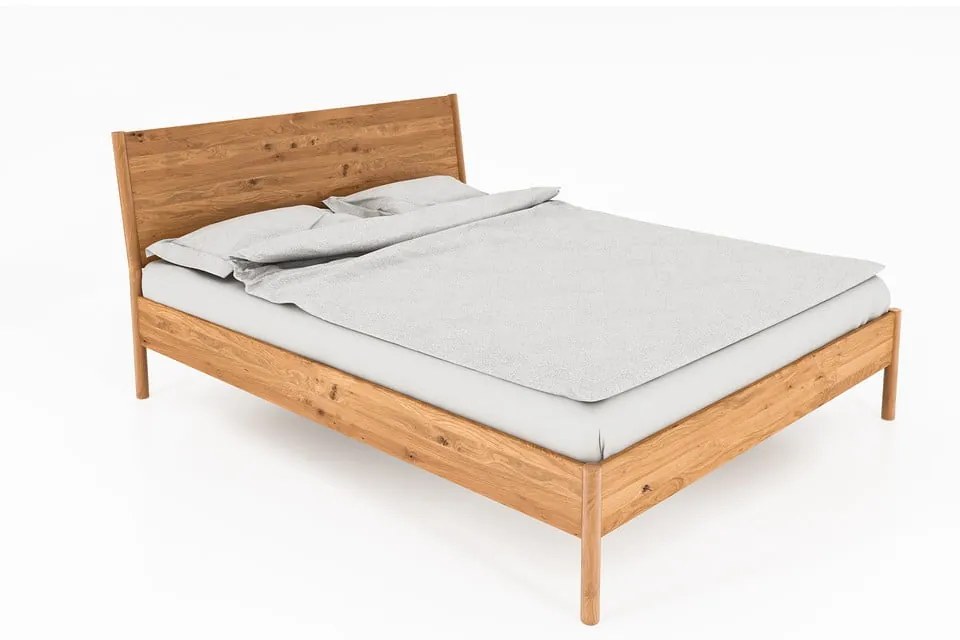 Pat din lemn de stejar 90x200 cm Pola – The Beds