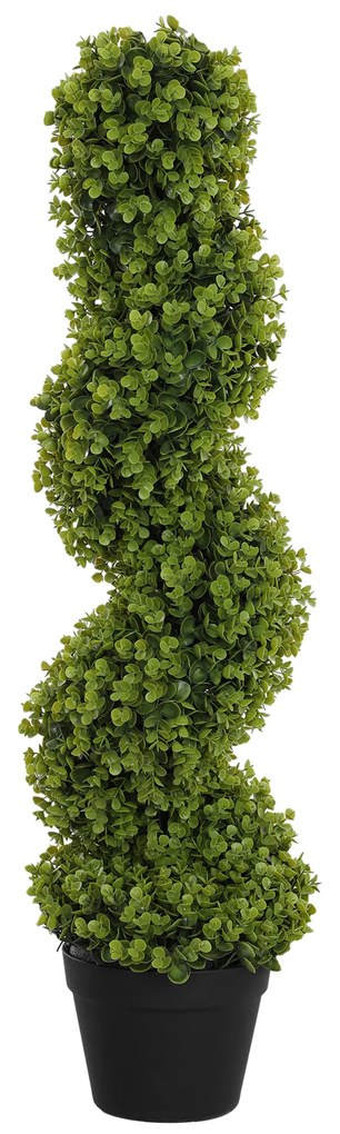 HOMCOM Plantă Artificială Eucalipt Spiralat cu Ghiveci Inclus Rezistent la Raze UV, Ø17,5x90 cm, Verde | Aosom Romania