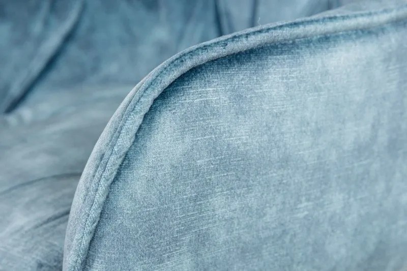 Set 2 scaune de bar Milano catifea albastru petrol