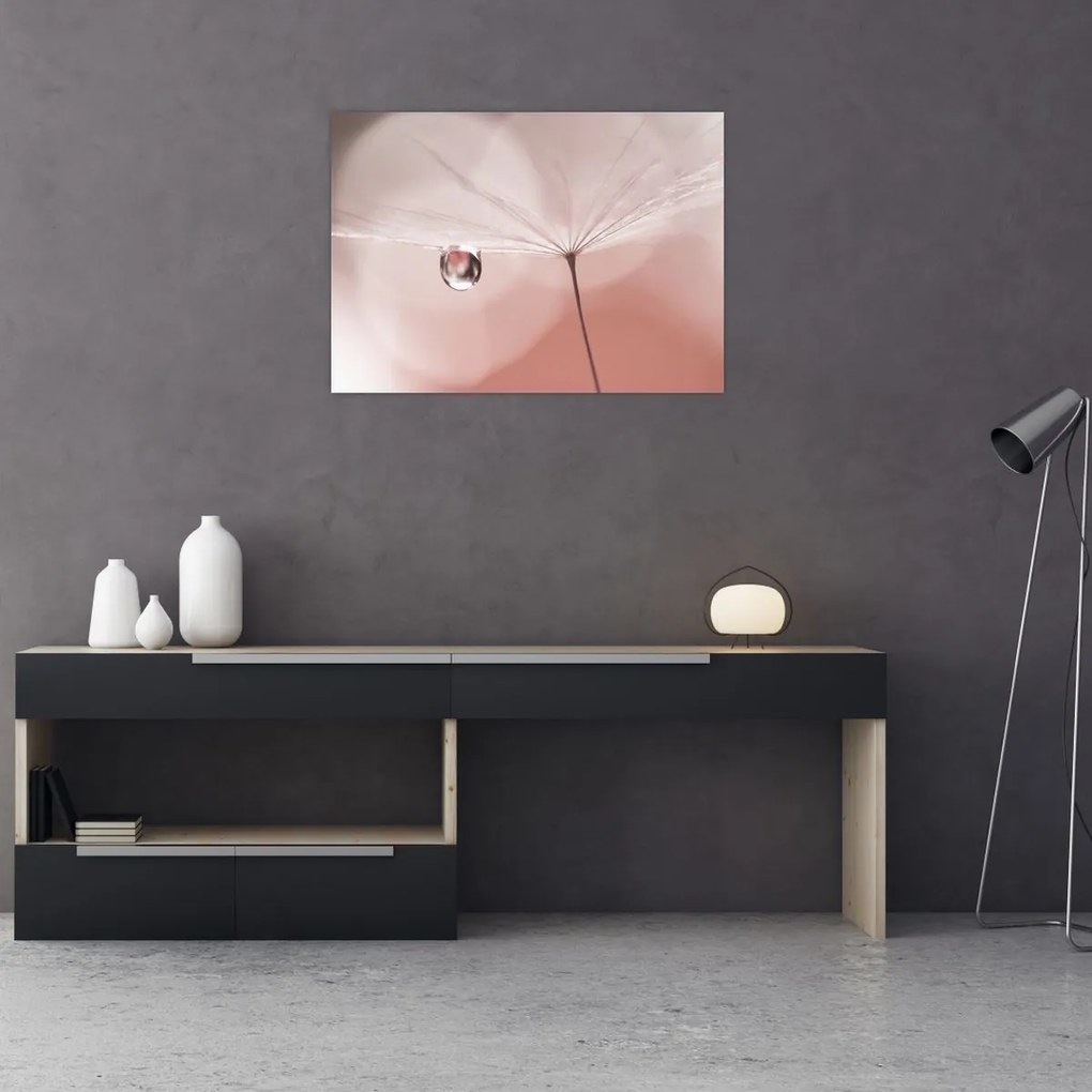 Tablou pe sticlă - O picătură de rouă (70x50 cm)