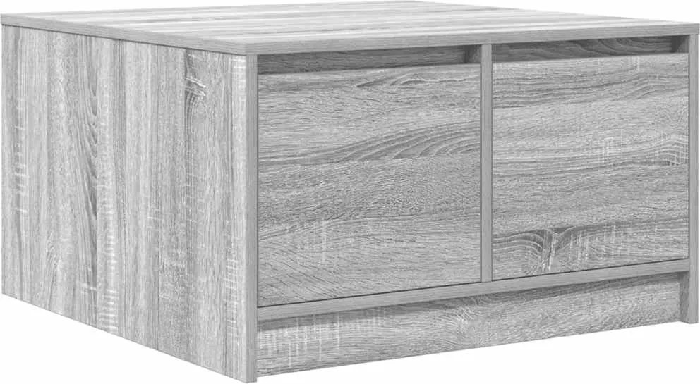 vidaXL Masuta de cafea cu sertare Gri Sonoma 70,5x70x40 cm