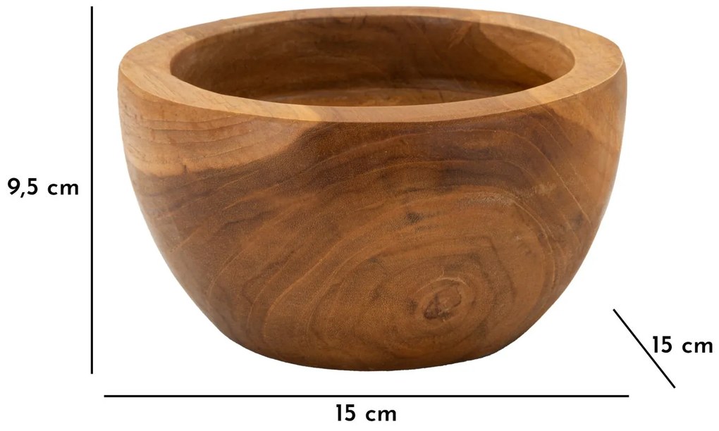 Mauro Ferretti Golitor Buzunare Simple Teak cm Ø 15X9,5 | Aosom Romania