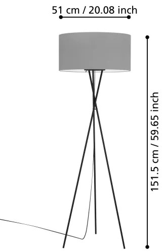 Lampadar FONDACHELLI 1xE27/60W/230V Eglo 900187