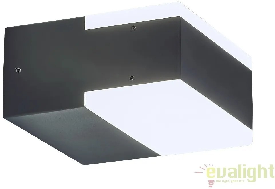 Aplica de perete moderna LED cu protectie IP54, finisaj antracit gri, Bona 8060 RX
