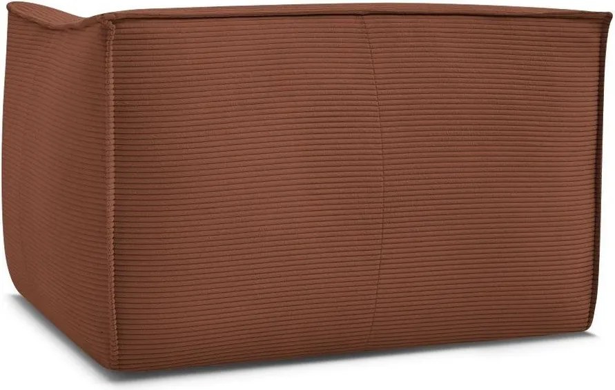 Fotoliu portocaliu cu tapițerie din catifea reiată Giorgia – Bobochic Paris