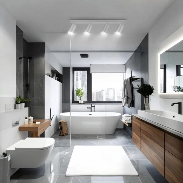 Spot pentru baie Brilagi SELE 4xGU10/30W/230V IP44 argintiu