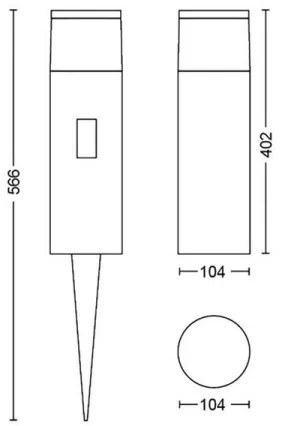 Philips 17437/30/P7 - LED RGB Lampă exterior Hue CALLA LED/8W/24V IP65