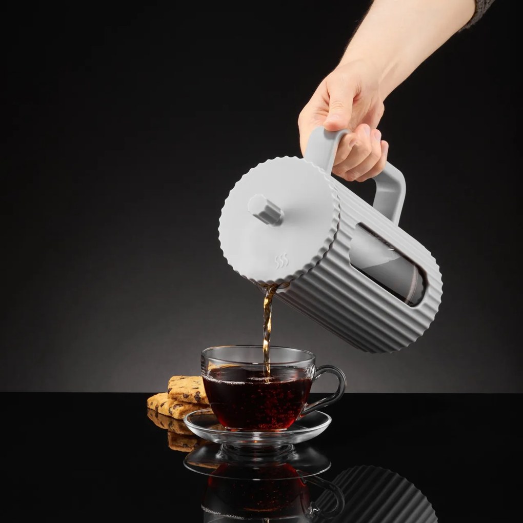 Filtru ceai sau cafea 600ml, gri, Curly