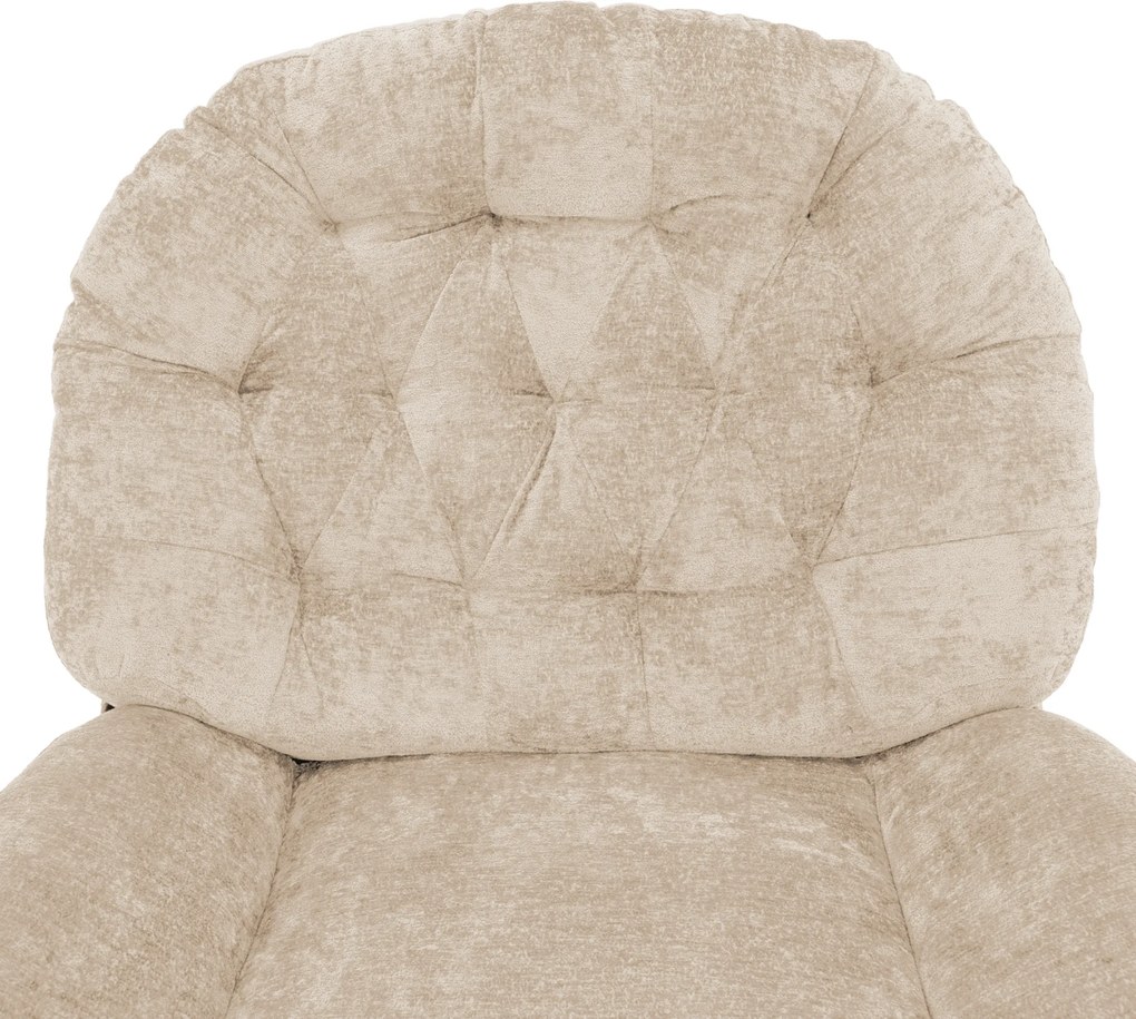 Scaun pivotant de lux, cu balansare, bej, DELMOR