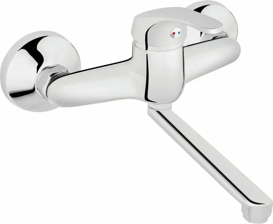 Baterie bucatarie montare pe perete Ferro Basic pipa 15.5 cm