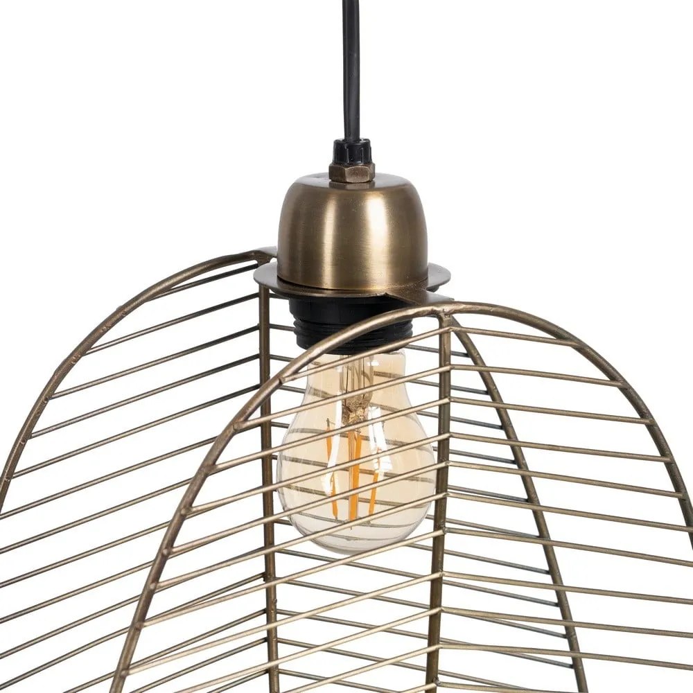 Lustră aurie cu abajur din metal – Ixia