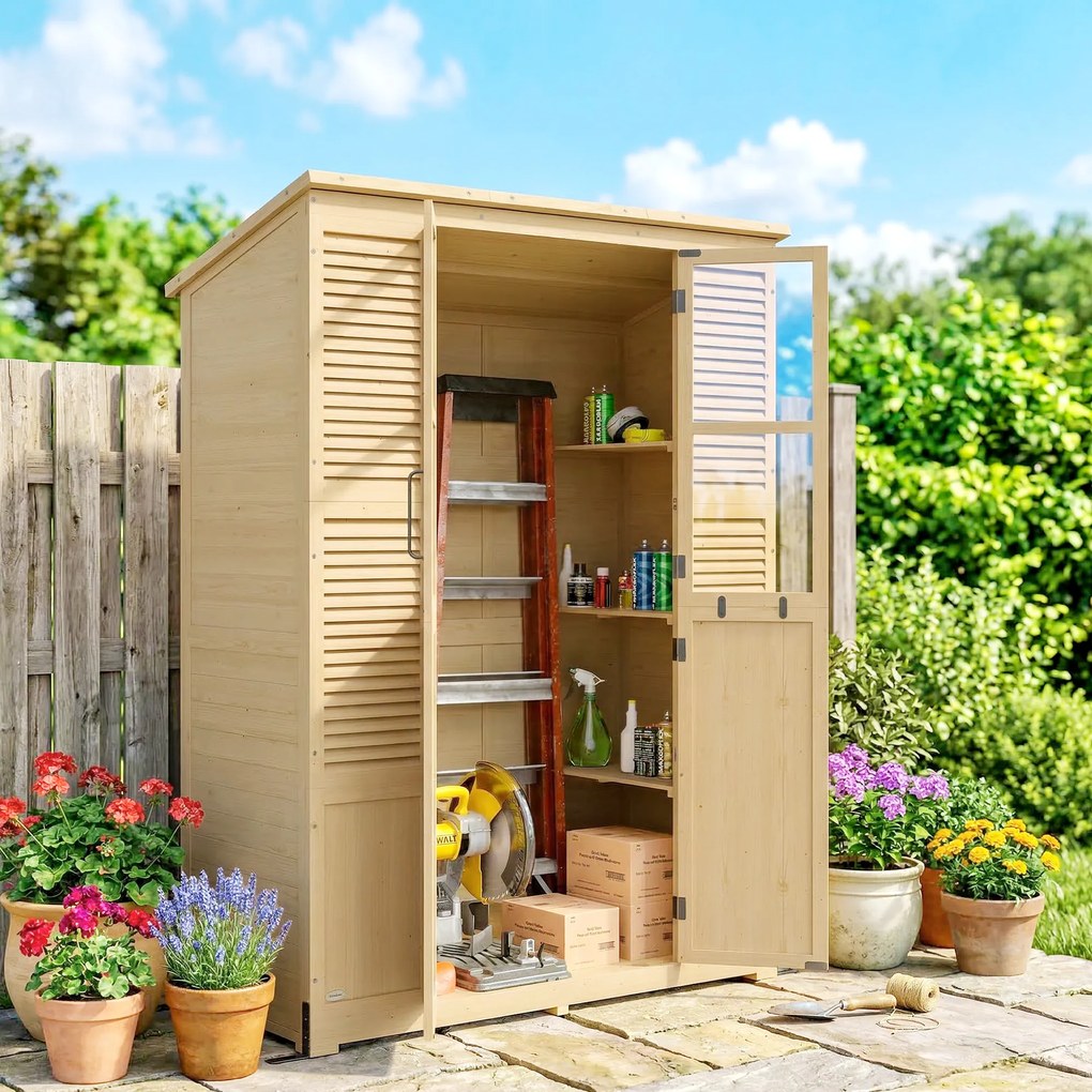 Outsunny magazie debara spațiu depozitare unelte dulap exterior | Aosom Romania