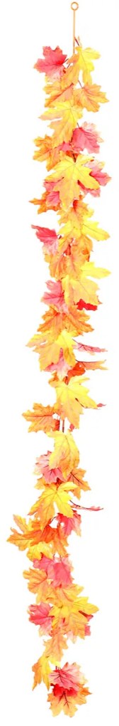 Ghirlandă artificială de toamnă Maple portocaliu,170 cm