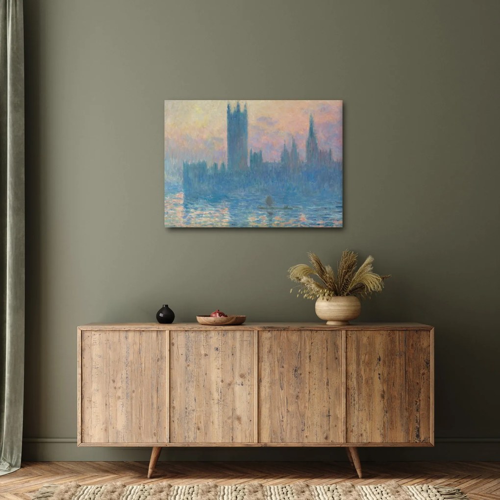 Tablou - Claude Monet, The Houses of Parliament, Sunset, reproducere (70x50 cm)
