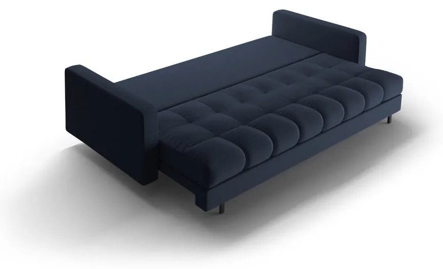 Canapea albastru-închis extensibilă, cu spațiu de depozitare 222 cm Bali – Cosmopolitan Design