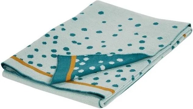 Pătură tricotată Happy Dots - Gri