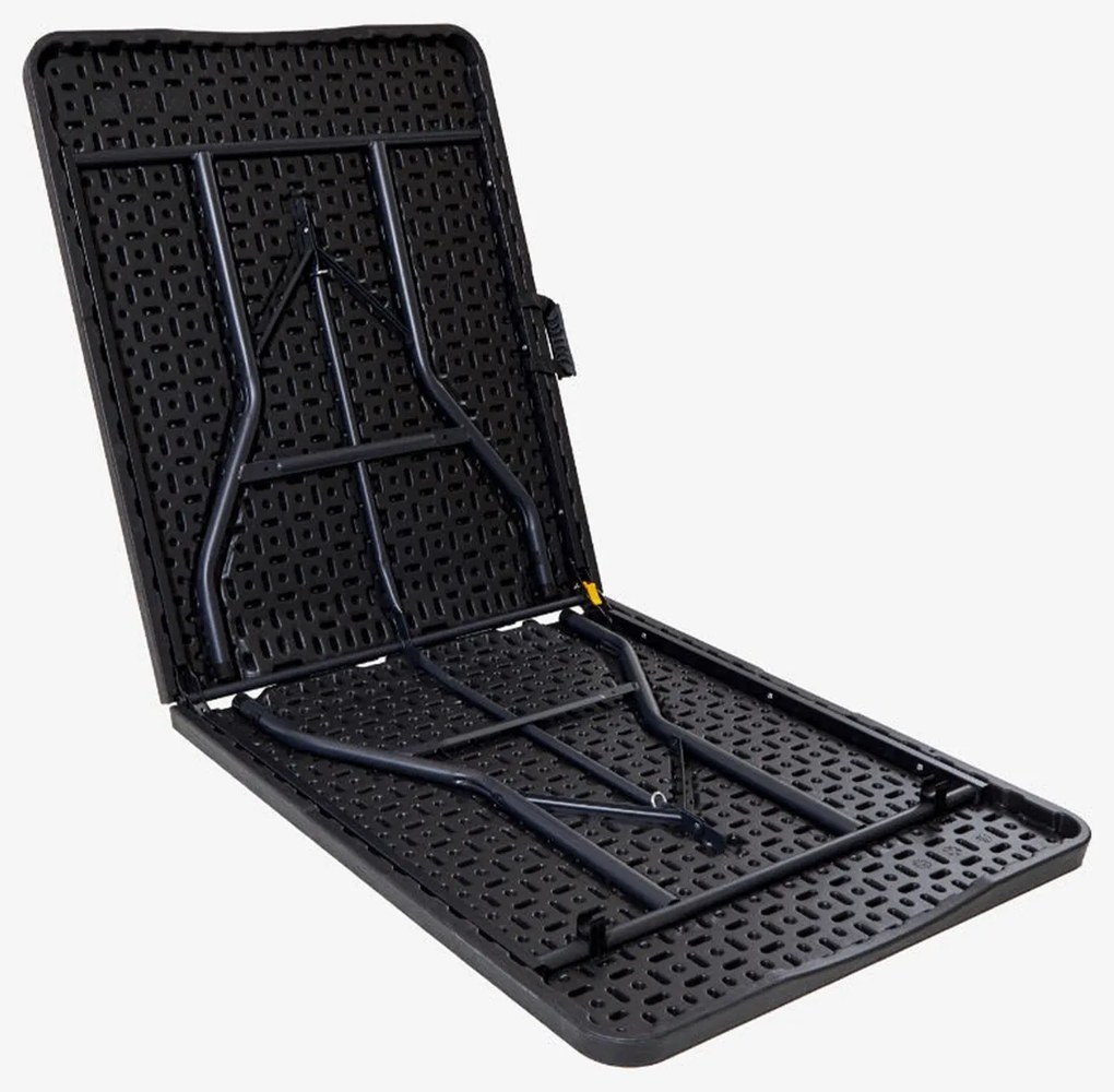 Autronic Masă de grădină, metal, plastic, negru,AZ-K100 3 BK