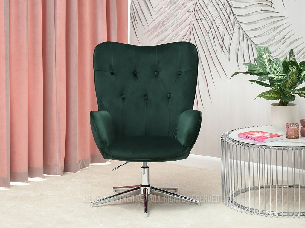 Fotoliu Truni (verde + crom). Promo -8%. 1110428